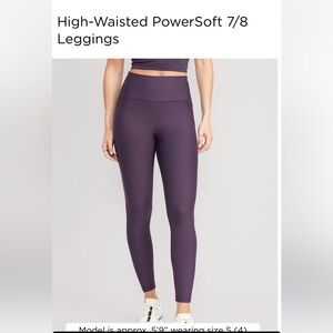 BUNDLE - two pairs of High-Waisted PowerSoft 7/8 Leggings for Women - size Large